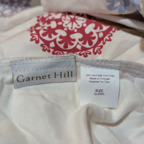 Garnet Hill Snowflake Flannel Duvet And Sheet Set Queen Supima Cotton - Picture 6 of 7